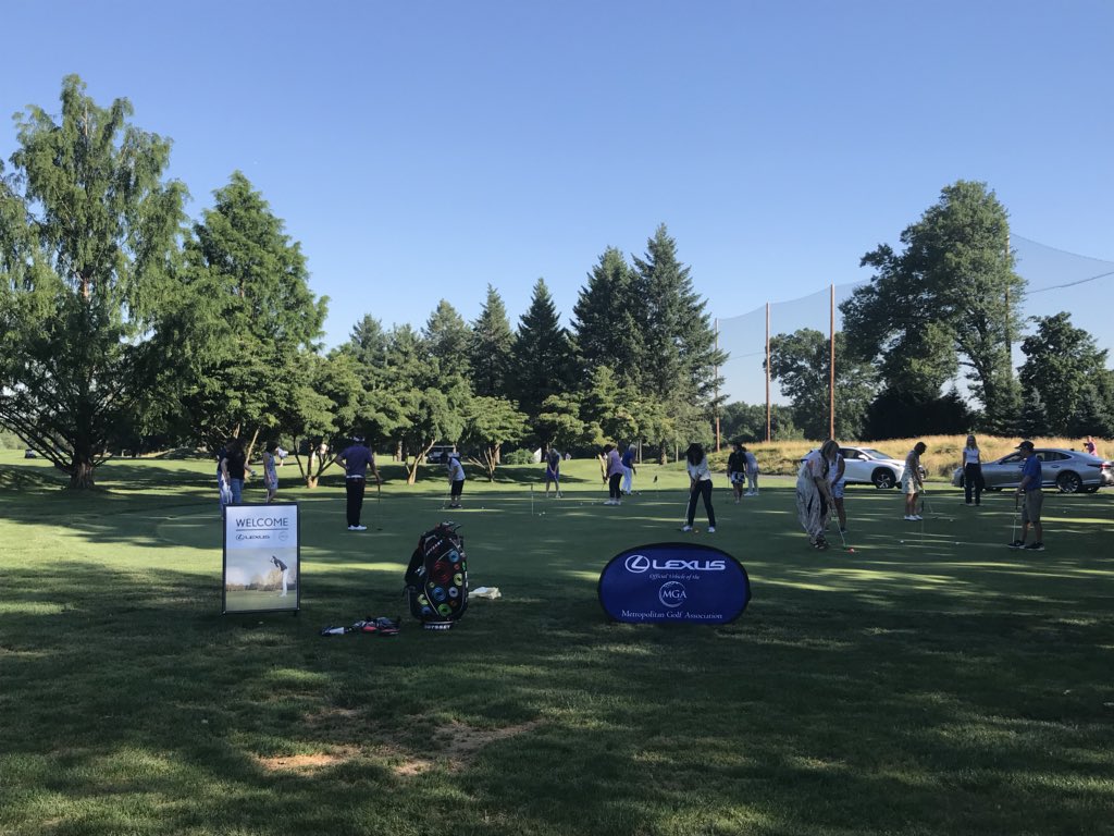 MGA1897's tweet photo. Beautiful night at Paramus for our Intro to Women’s Golf clinic with @Lexus. Major thanks to the staff for leading the clinic! 🏌️‍♀️🏌️‍♀️ https://t.co/GHZjzfF5fv