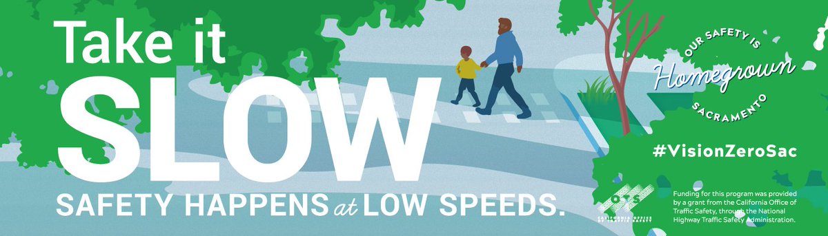 TheCityofSac's tweet photo. Reminding you to take it slow in your rush to get home. #VisionZero https://t.co/XNlOtczXWp