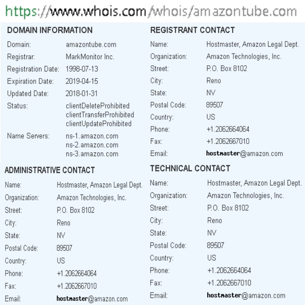 AmazonTubeInfo's tweet photo. The image proof of Amazon buying the domain of https://t.co/AO6BOxtOMj https://t.co/Rp4Di2ZNdr