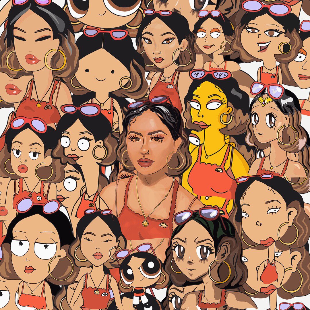 lienthers's tweet photo. wondered what i’d look like as 15 of my fav cartoons so i drew it https://t.co/OPPIW1kzdm