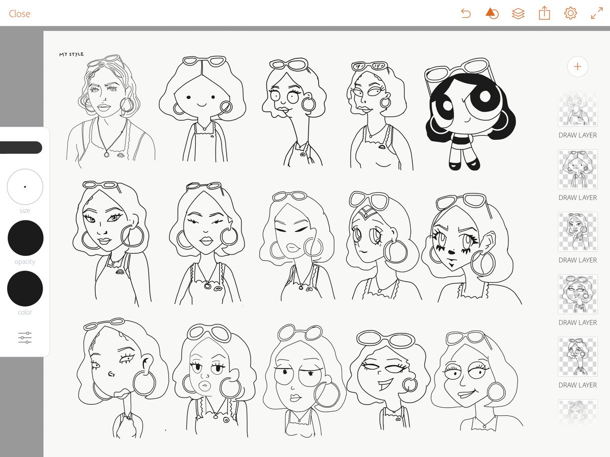 lienthers's tweet photo. wondered what i’d look like as 15 of my fav cartoons so i drew it https://t.co/OPPIW1kzdm