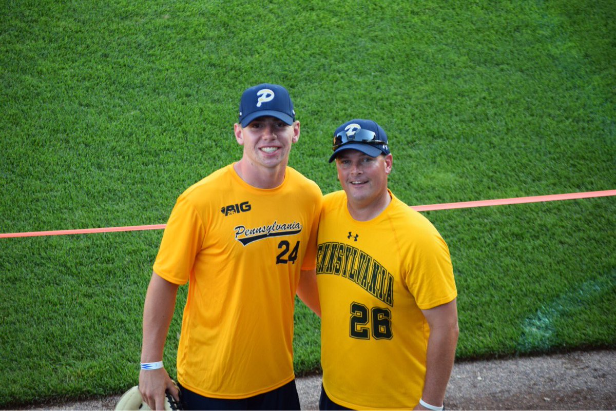 Coach Fili and Brady Mutz enjoying the Big 26 experience. Game 1 7:05 tomorrow night at FNB Field