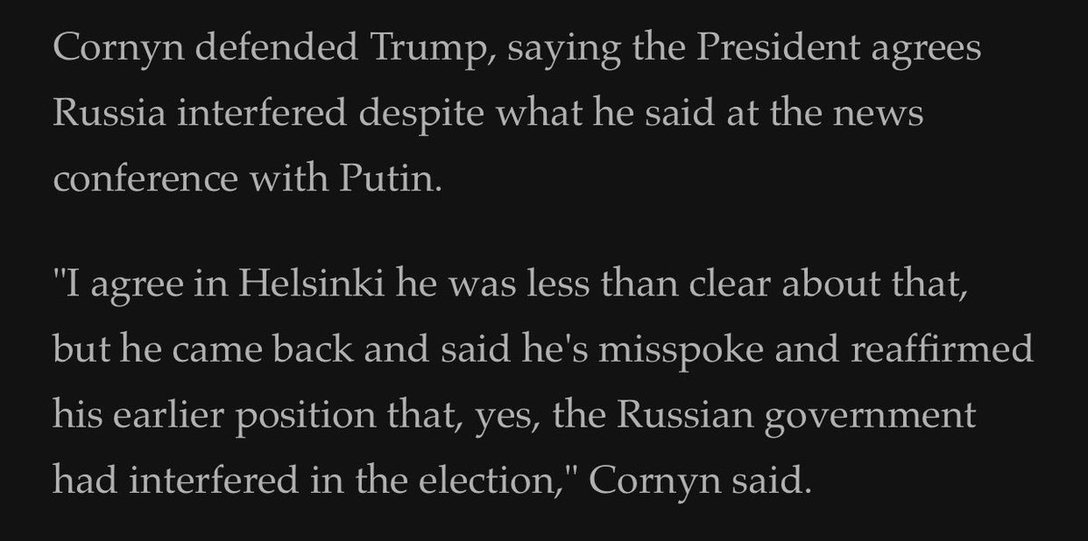 . @JohnCornyn defended *45 even as *45 back-tracked the back-track of the back-track. Of the back-track.  @gop this is not a game.  #TXSEN  #TreasonousTrump