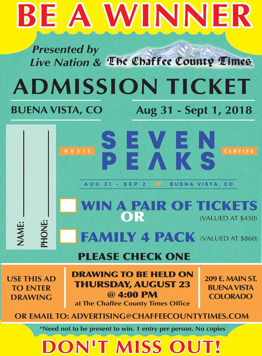 So excited to announce this! #BuenaVistaCO <a href="/SevenPeaksFest/">Seven Peaks Festival</a>