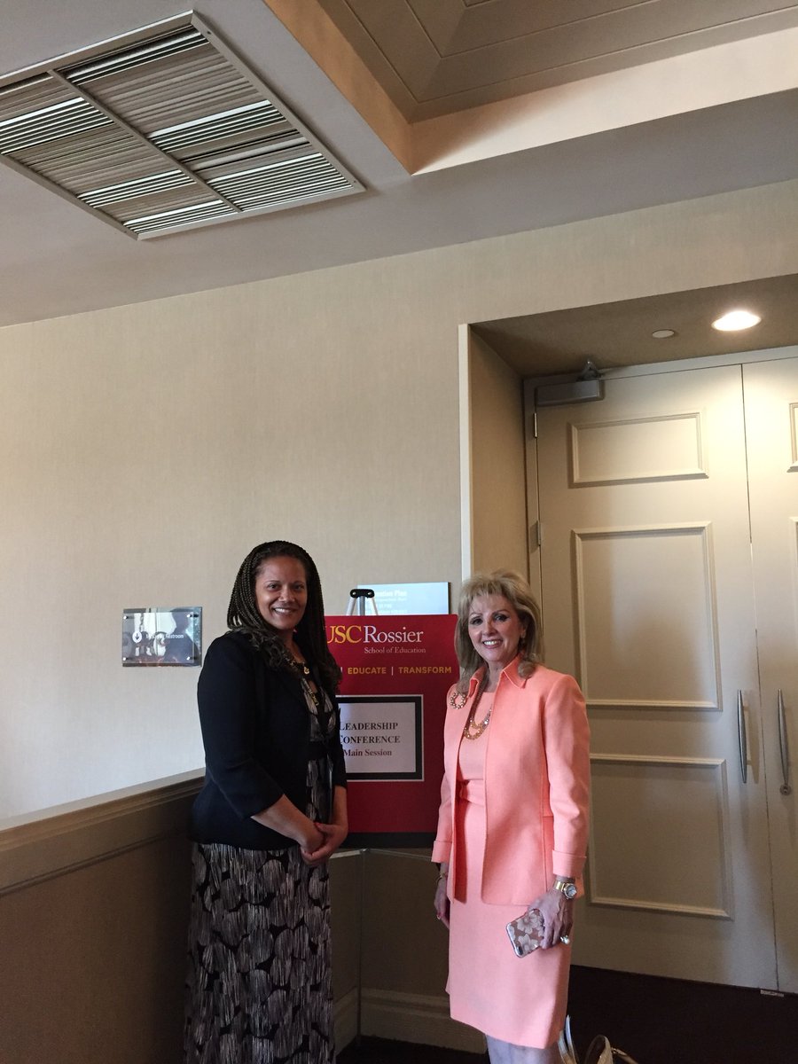 SuptAdams's tweet photo. Sup to Sup - So happy to be saying hello to fellow Trojan and DSAG Member: Dr. Hasmik J. Danielian, Superintendent, Norwalk La Mirada USD at USC Rossier School of Education Leadership Conference #USCEdConf https://t.co/YyXs4J6doe