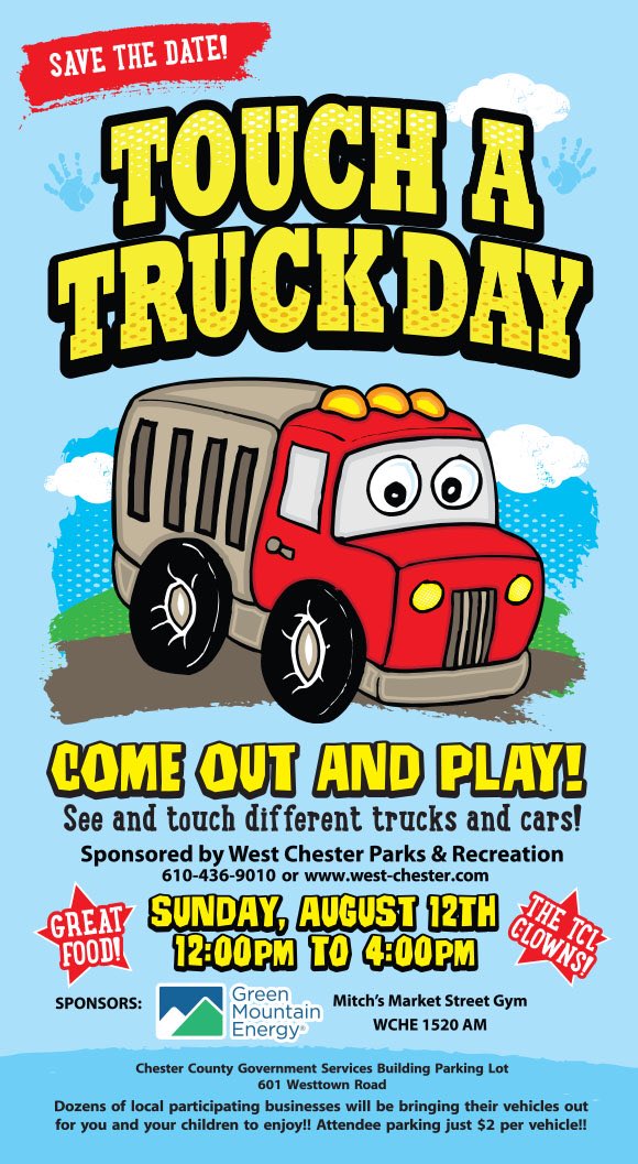 Save the Date.... Touch A Truck, Sunday, August 12th.