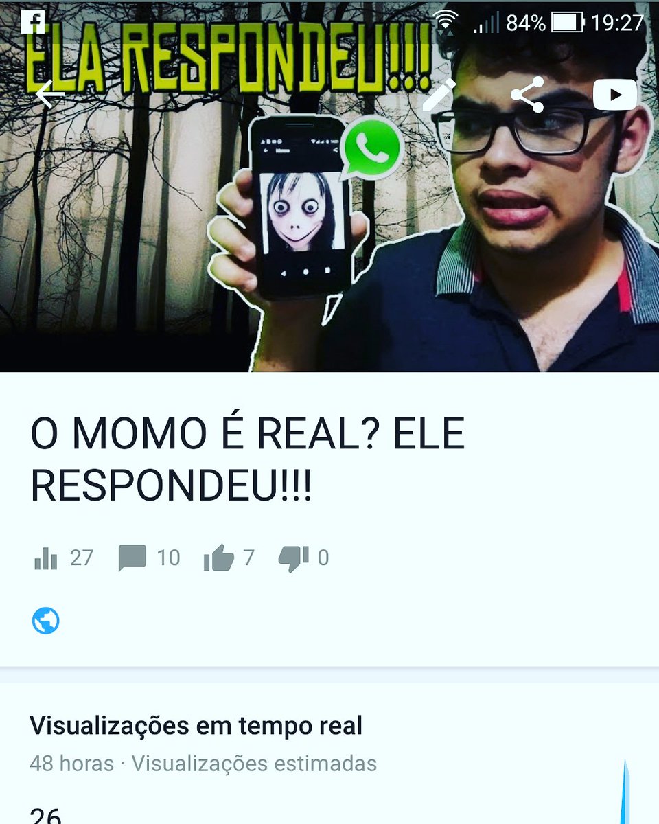 Ruamleo's tweet photo. O vídeo novo saiu e o momo me ofendeu pqp
#MOMO #momowhatsapp #FelipeNetoReactCNCO #terror #YouTube #Youtuber #leonelson https://t.co/MkyGjivvuQ