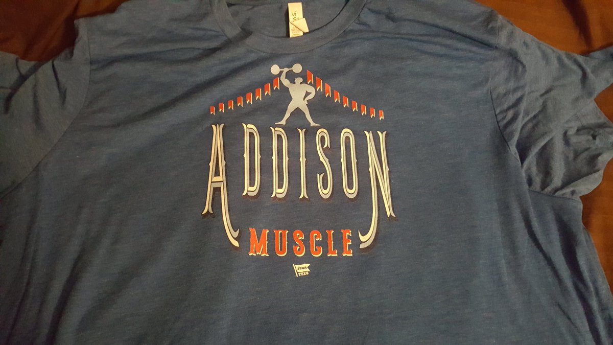 bampac29's tweet photo. Heck yeah #Cubs fam, had this freaking sweet shirt waiting at home for me from @1908tees very very soft gotta love our #AddisonMuscle #Cubs #EverybodyIn https://t.co/fKDd2T8euA