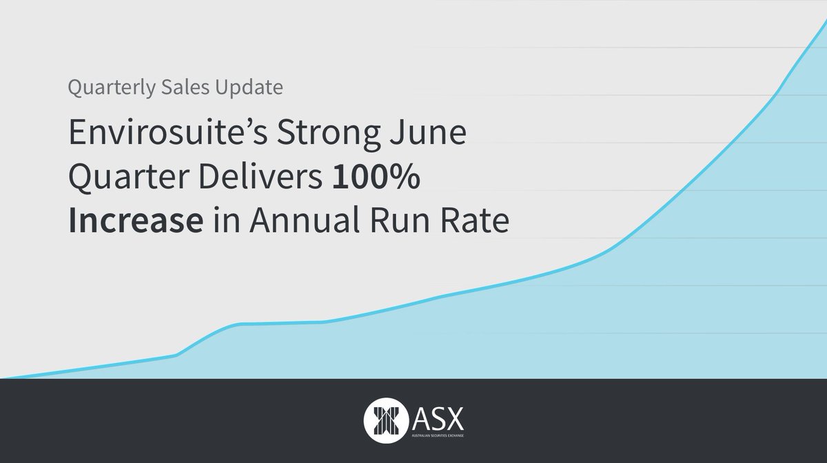 Envirosuite_Ltd's tweet photo. $EVS has announced a strong June quarter on the #ASX today. We have delivered a one hundred per cent increase in the Annual Run Rate (ARR) since 1 July 2017. https://t.co/6QzgTpmMo3 https://t.co/uTGb0kow1x