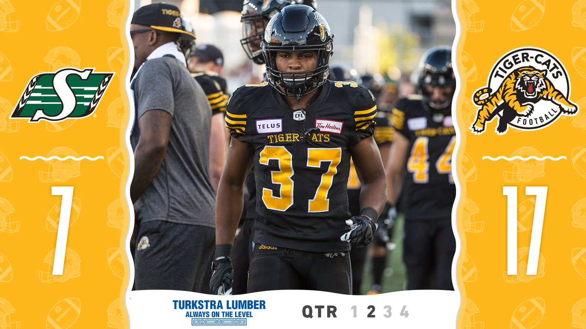 Ticats's tweet photo. @Frankcorporate1 @jalen6saunders @Lirim_70 HALF: On the right trajectory. 👊

📈 > https://t.co/JHCMvWQgPP

#CFLGameday | #TNF https://t.co/c2J7ipJC7g