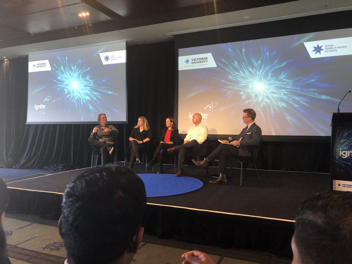 atulloch's tweet photo. Fascinating illustration of Victoria’s capability with Sports Tech with Vic Uni at Vic Chamber ignite series at MCG #igniteinnovation https://t.co/NWhrcjUEZe