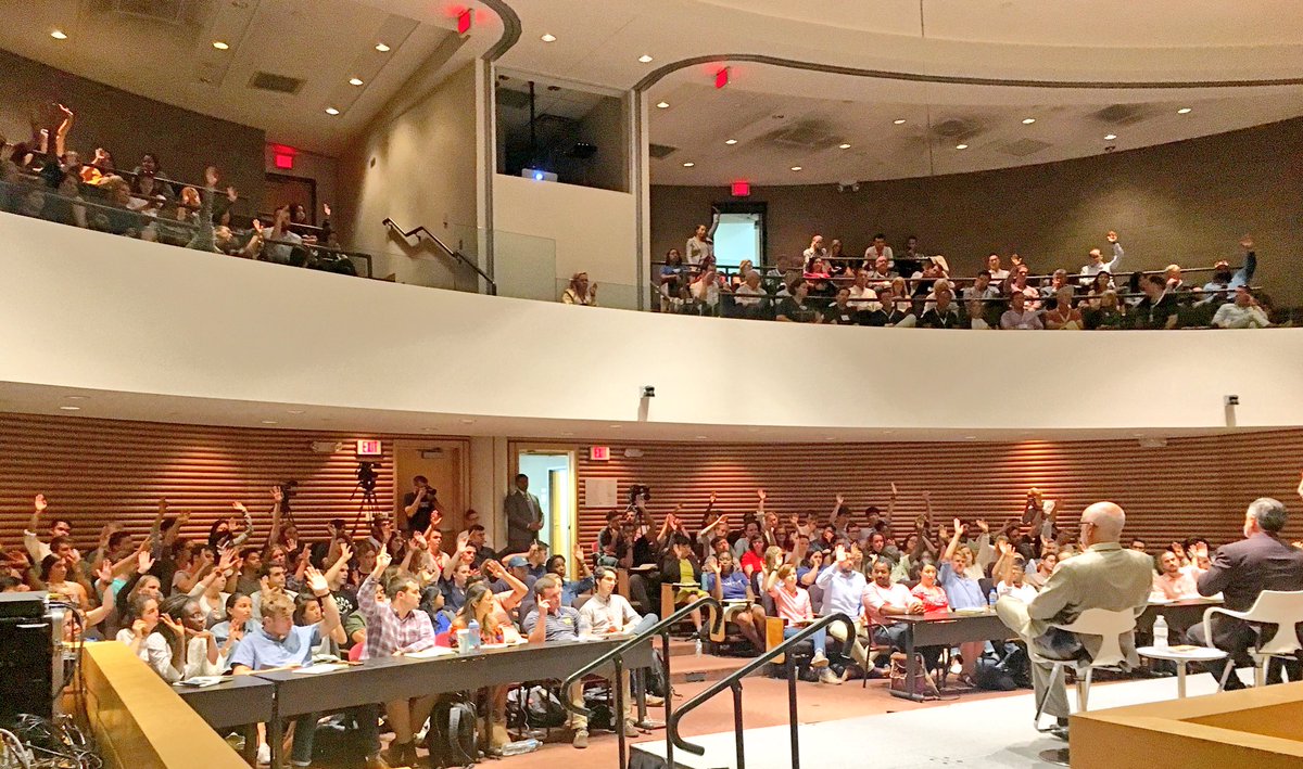 cavsdan's tweet photo. Today we asked 200 recent grads from top US universities (Duke, Brown, Yale, Harvard, NYU, & more) in Detroit for a month of @venture4america training to raise their hand if access to public transit is vital when deciding where to live. Pic says it all.ππΌββοΈ @CountyExecEvans https://t.co/yc4VBGIJ9A