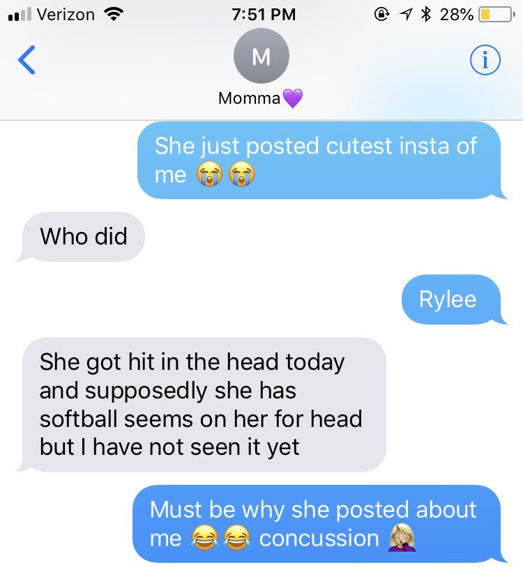 SierraCam_UNG's tweet photo. Rylee posted a super sweet Instagram picture collage for me today...mom just clarified why #possibleconcussion https://t.co/7AItW1x2ZH