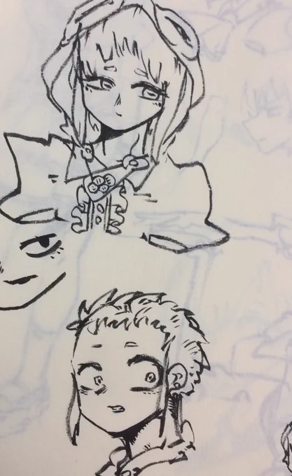 一発描きにしては可愛く描けた子たち 