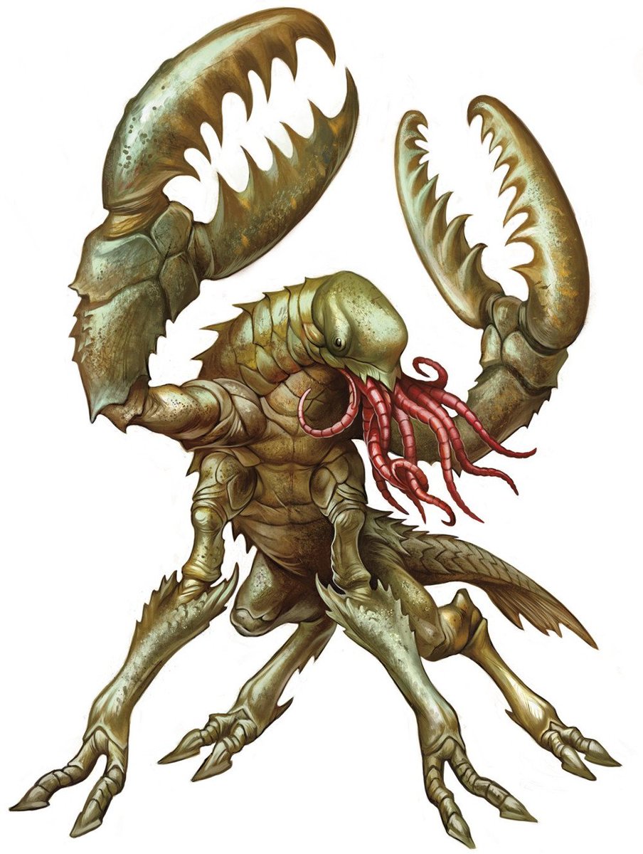 dubtea's tweet photo. "So, we're in a dark tunnel with a bunch of psychic, dog-sized drop lobsters. This is fine."
- my #DnD character
#5E #DarkSun #chuul https://t.co/8hC8QK91C8