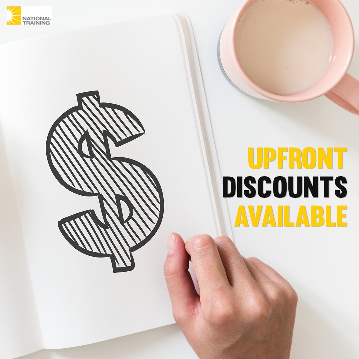 NTAustralia's tweet photo. Save up to 60% when you pay upfront for your course for this month. https://t.co/A1dNm53pDY