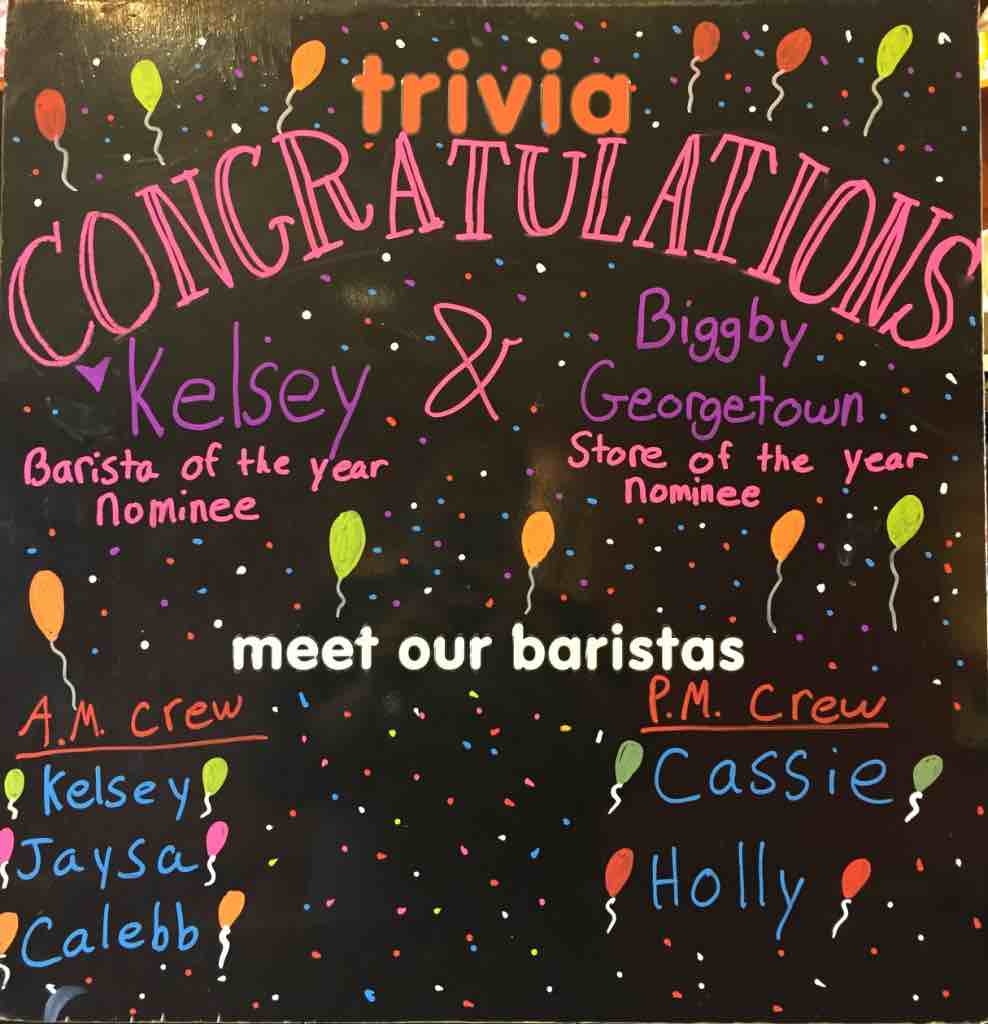 We're over the moon with excitement for our nominations! Thanks fanatics for your votes! We will find out if we won on August 15th at the Biggby Annual Franchise dinner! Thanks again for your love and support! ❤#fingersandtoescrossed