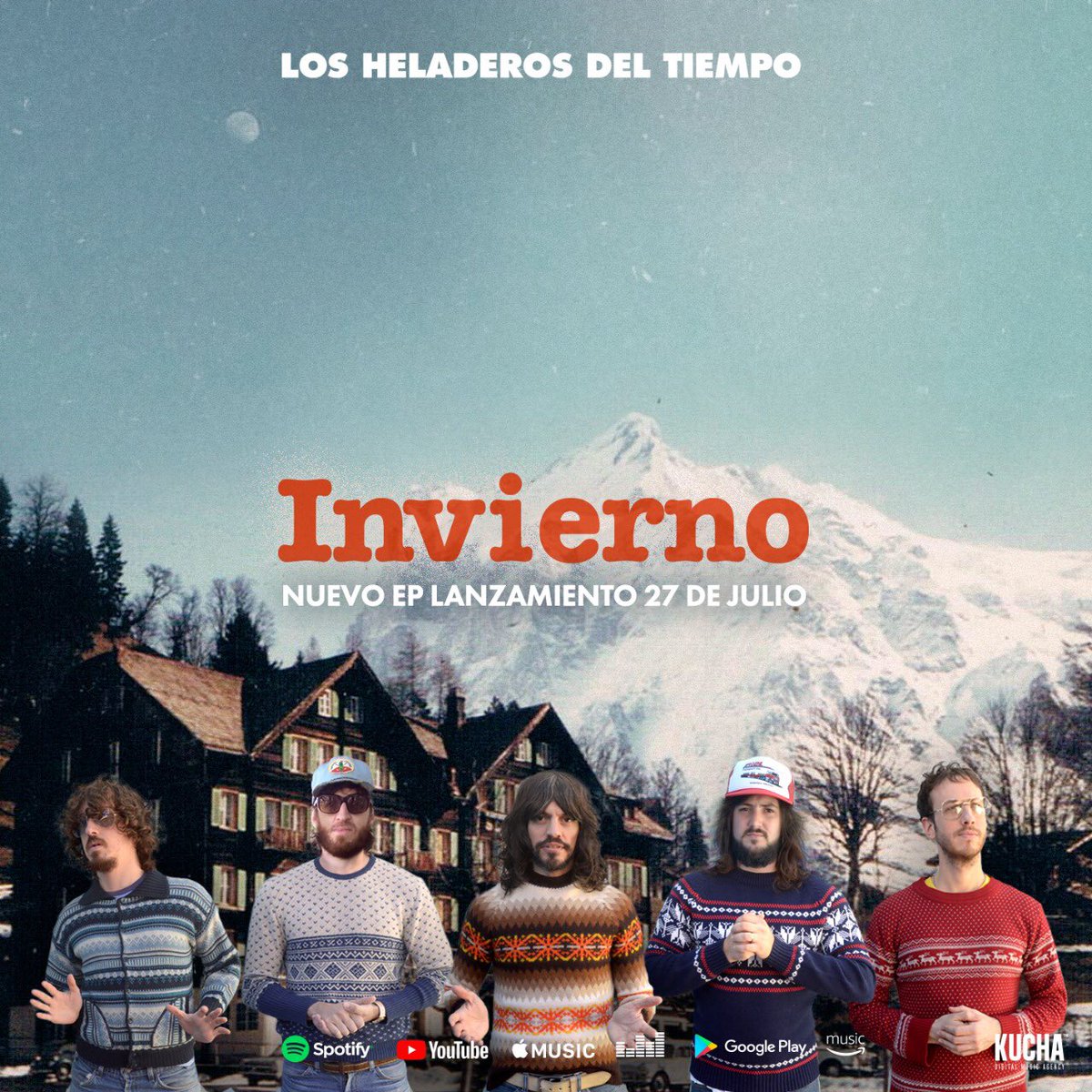 LosHeladeros's tweet photo. Segunda entrega del disco “Vacaciones”. #invierno La estación madre. Disponible en todas las tiendas digitales desde el 27 de Julio. https://t.co/HxFoqFowKw