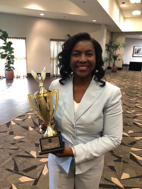 NCPLToastmaster's tweet photo. CONGRATS KATRINA #WINNER OF THE MAY 1, 2018 NORTH CAROLINA #DISTRICT37 TABLE TOPICS SPEECH CONTEST. WE ALWAYS KNEW YOU WERE ONE OF THE BRIGHTEST STARS. SO PROUD TO HAVE YOU AS A MEMBER OF OUR CLUB. #Toastmasters #ToastmastersInternational #WhereLeadersAreMade @ToastmastersD37 https://t.co/oU0JIJr3CU