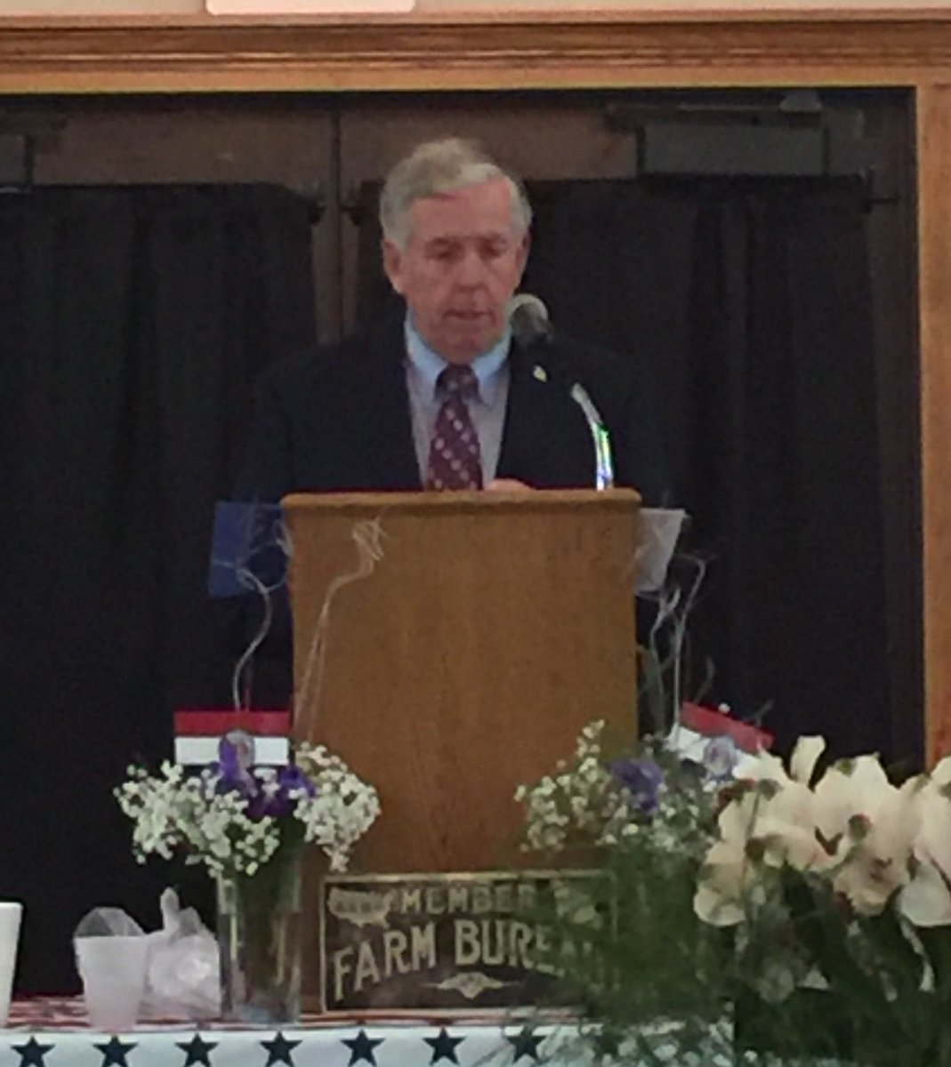 Kathyswan147's tweet photo. Great words of commitment & wisdom for the importance our state’s agri-business community & support of farm families @GovParsonMO Cape County Farm Bureau Dinner! @FriendsofDonna #capecounty @MOFarmBureau https://t.co/XcMKYjNIi3