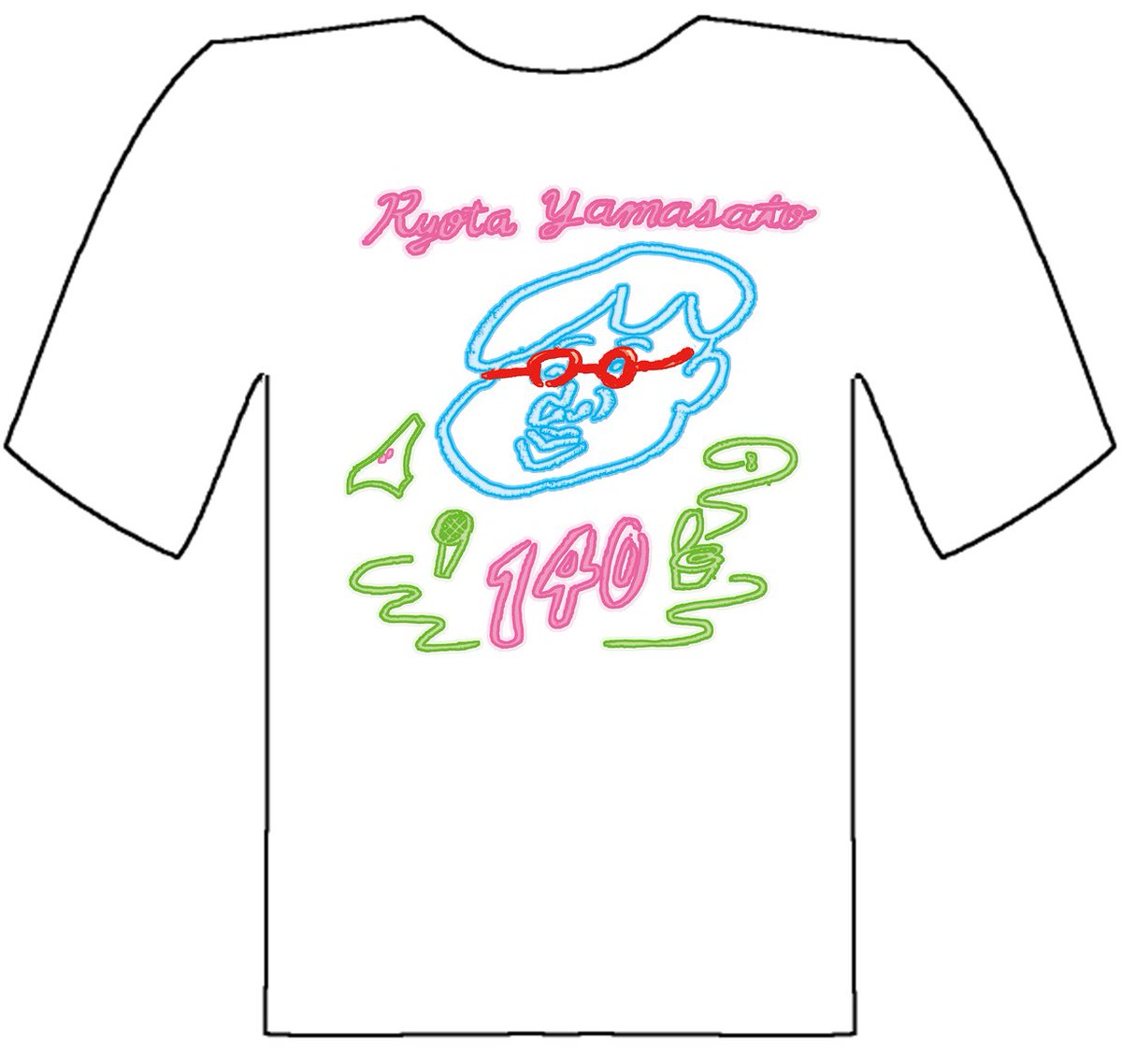 昨日の「山里亮太の大140i n NGK」でも販売されていたようですが、ツアーグッズのTシャツ、トート、ブックカバーの絵を描かせていただきました。ぜひライヴの記念に・・・（参考画像） 