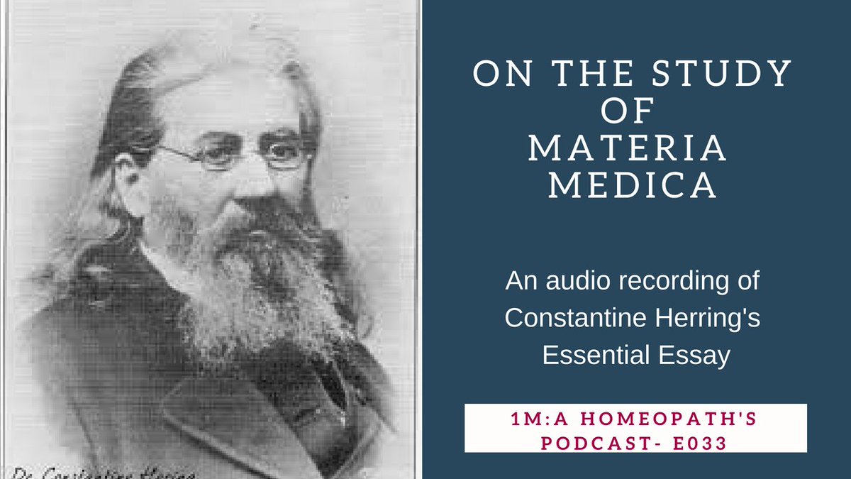 KellyHomeopath's tweet photo. And a follow up to Spero, here's my audio recording of Constatine Herring's classic essay- How to Study Homeopathic Materia Medica.. get your summer study on! https://t.co/Ium7dY0Gqq https://t.co/LV13to3ydI