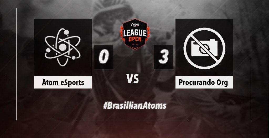 eSportsAtom's tweet photo. Perdemos para a #ProcurandoOrg pelo placar de 3x0 na partida válida pela Open League da @ArenaOnOficial.
GGs!

#BrazilianAtoms https://t.co/qdAg85cN7b