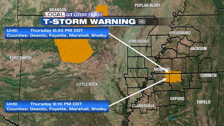 LocalStormTeam's tweet photo. A Severe T-Storm Warning is in effect for the counties below. #localmemphis https://t.co/iOrjG8FfH8