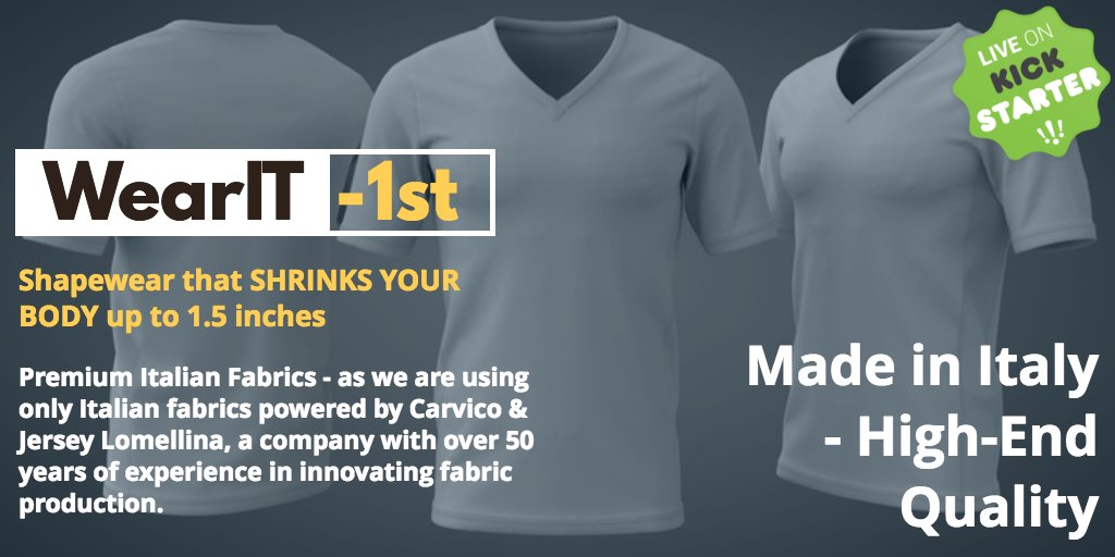 WearIT-1st on Kickstarter - The 1st Multifunctional Shapewear with Aloe Vera and Vitamin E for Women and Men that shapes your body and changes your mind #fashion #today #clothing #tshirts #style #beauty #news #jewelry #designers #shoes #girls #brands #fitness #health #dance #gym