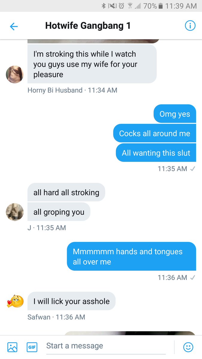 Horny Hotwife on X: Look what you're missing out on in my private gangbang  group chat. Send naughty pic for entry and RT and follow. ##hotwife  #wifesharing #slut #swingers #bisex #groupsex #gangbang