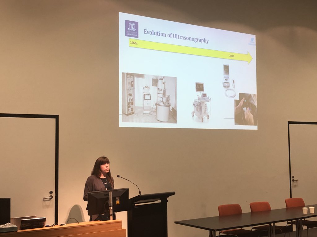 tomrollinsonPT's tweet photo. Brief history of ultrasound! @selina_parry @SueBerney #AAMVC2018 https://t.co/KPcUWkmkSJ