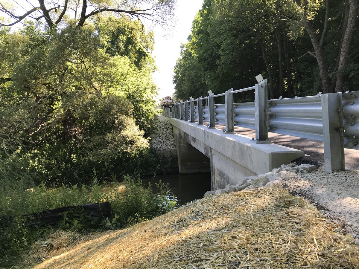 The repair work on the Clearview bridge is done.  The road is back open today!