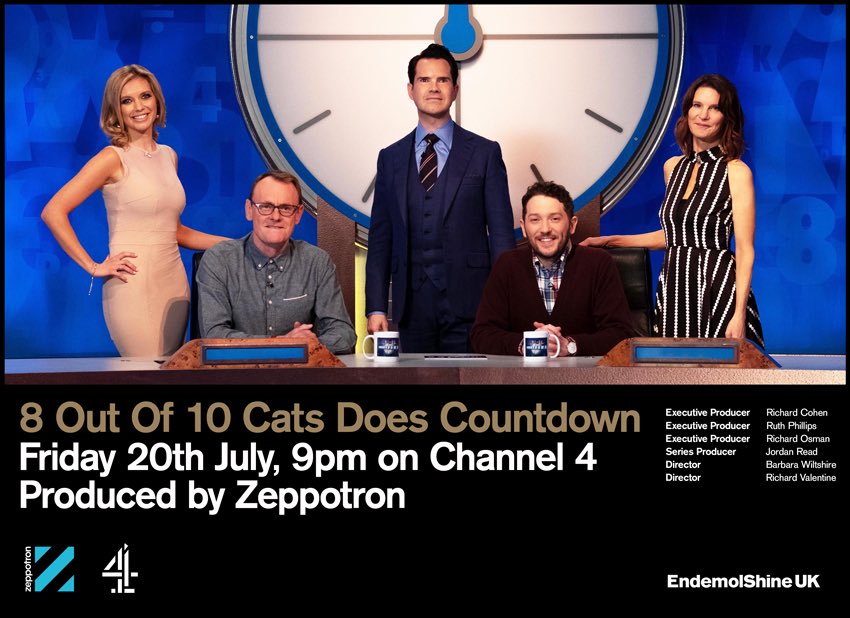 RachelRileyRR's tweet photo. New series alert!!!! Starts tonight 😻😻😻😻😻😻😻😻😾😾🕛 @8Outof10Cats @C4Countdown https://t.co/bSzjXkxYLu