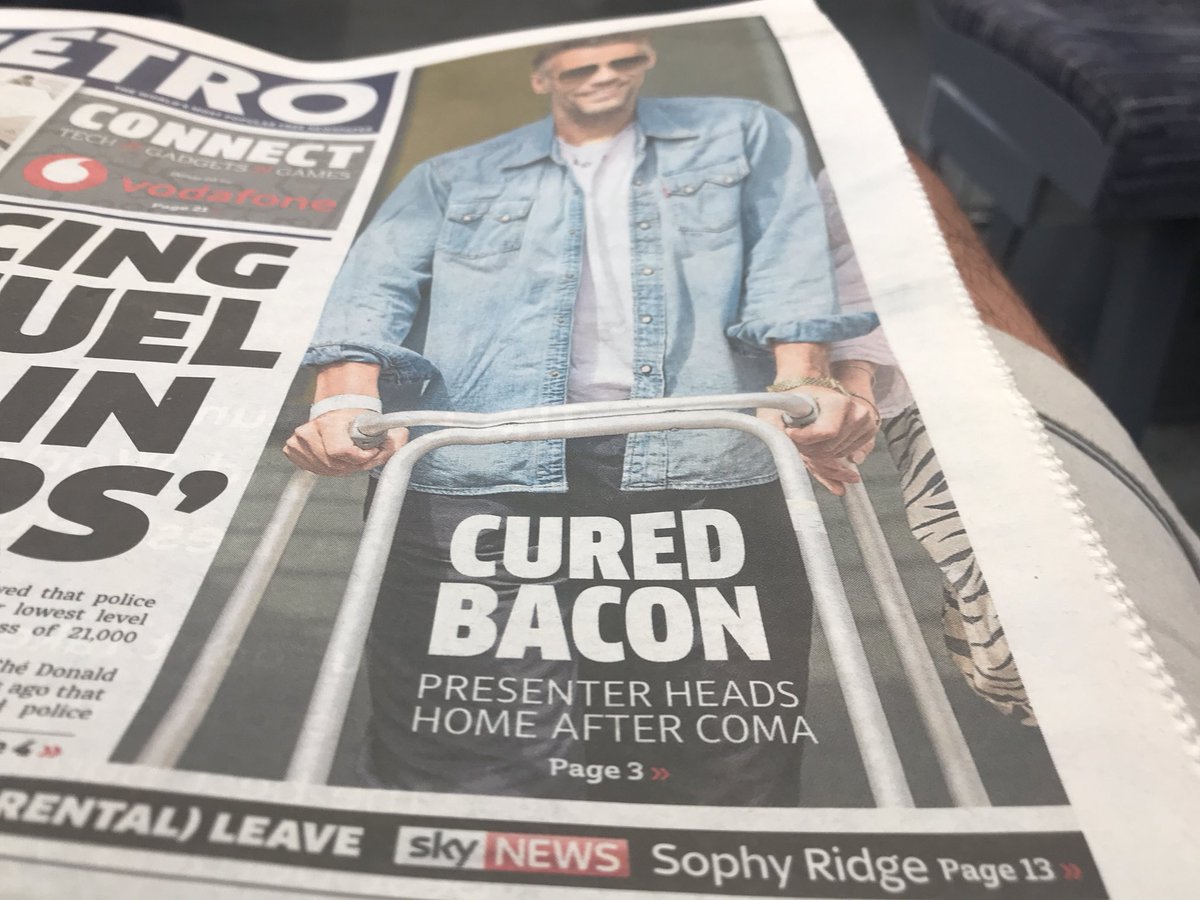 DashboDaz's tweet photo. Great news @richardpbacon ! 💪🏽🙌🏽However I can’t help but wonder if the press had a white board full of these puns waiting for you to get out of hospital. I’d like to see the others #curedbacon #nhssavedourbacon #itsbaconouthere https://t.co/Rm4AH8l6EI