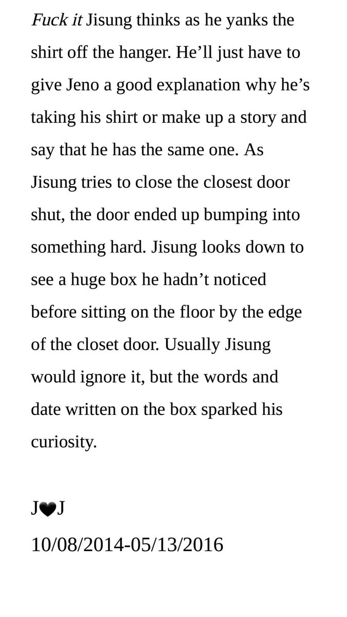 [flashback] jisung goes through jeno's closet