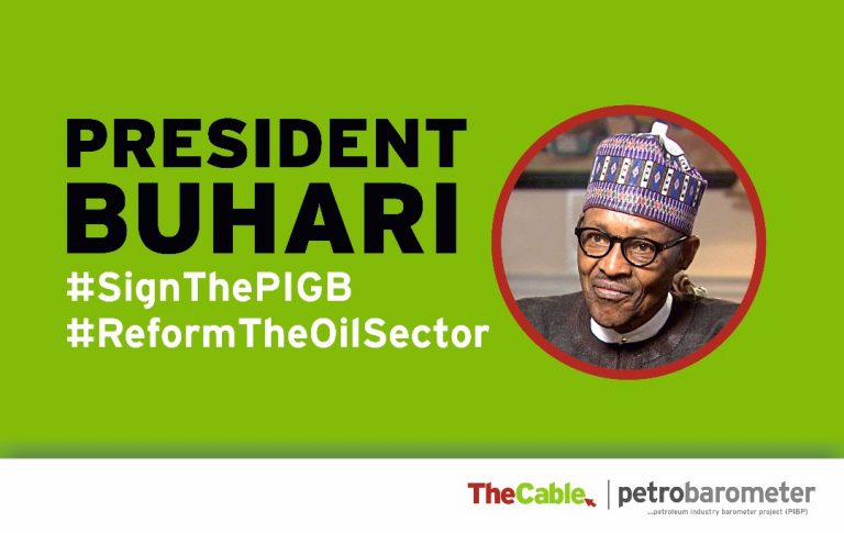 thecableng's tweet photo. It's time to #SignThePIGB and #ReformTheOilSector, Mr. @NGRPresident! https://t.co/8MMkVhESKG via @thecableng #TheCablePetrobarometer https://t.co/DclXE1kH6g