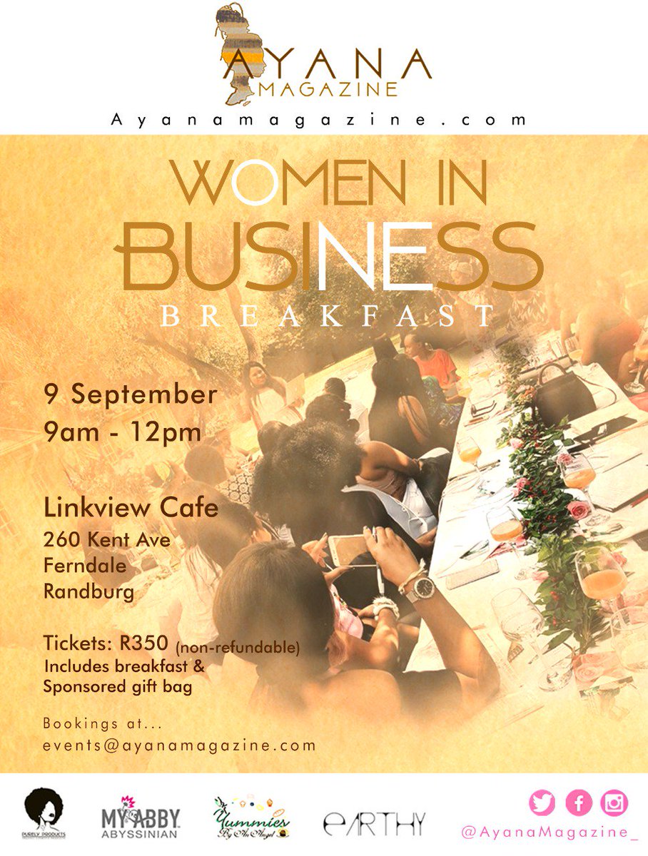 AyanaMagazine_'s tweet photo. Our #WiBB event is about creating a space for women in business to find support in their entrepreneurial journeys and to rekindle their passion in what they do.

What is that one challenge in your entrepreneurial journey you'd like to know more about?

Book a seat for our #WiBB https://t.co/K8Wv23Sw1p
