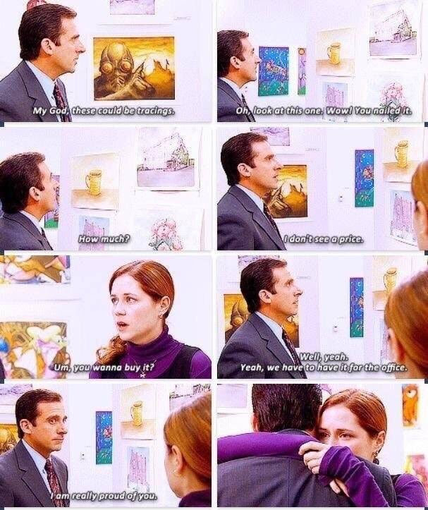 When someone comes to the merch table.