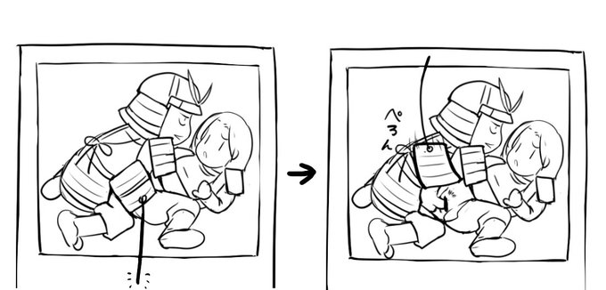 数年前の春画展で見た中で衝撃を受けたのが屏風絵の挿入差分。鎧武者の腰の紙をめくると挿入部が見える。エロゲーで発案されたと思ってたものが江戸時代にあったという衝撃。 