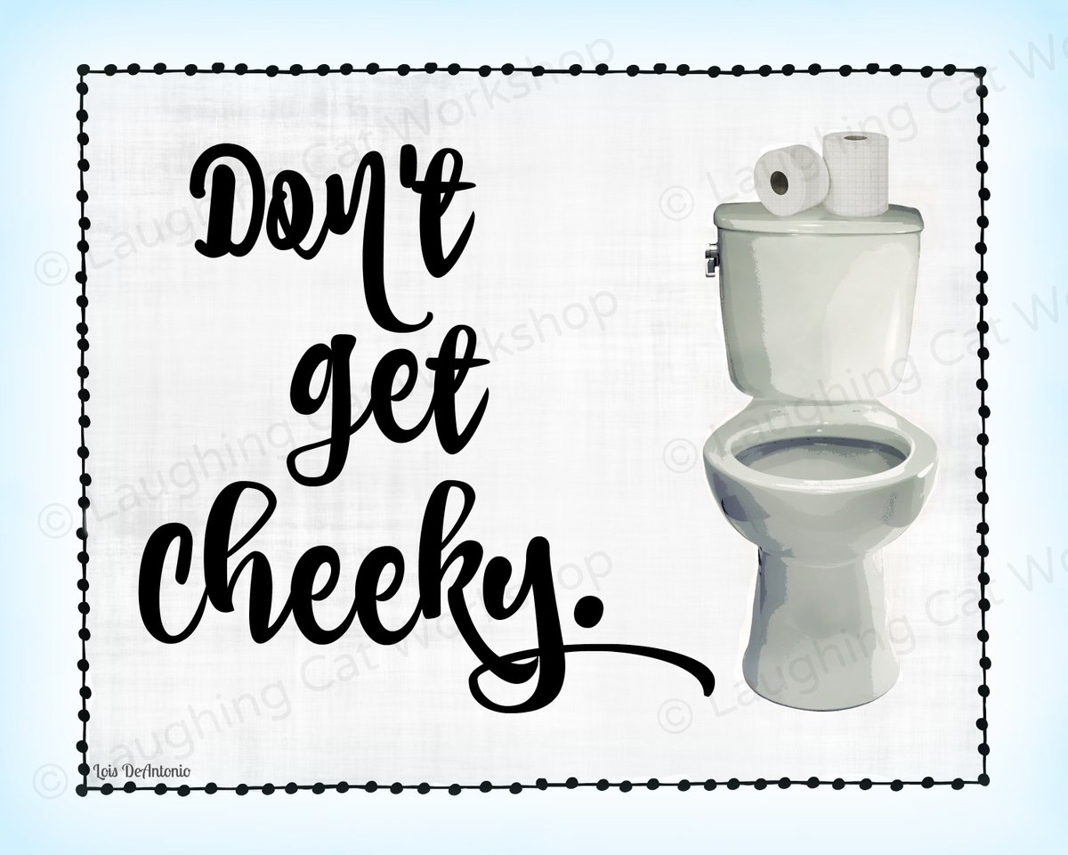 Don't get Cheeky. #Cheeky #bathroom #bathrooms #funny #LOL #laugh #joke #jokes #bathroomhumor #toilet #toiletpaper #British #silly #England #English #rude #quote #poster #dorms #dormart #cocky #diss #disrespectful #laughing #homedecor #retro #play #playful amazon.com/dp/B07FQHTZ2Q/…
