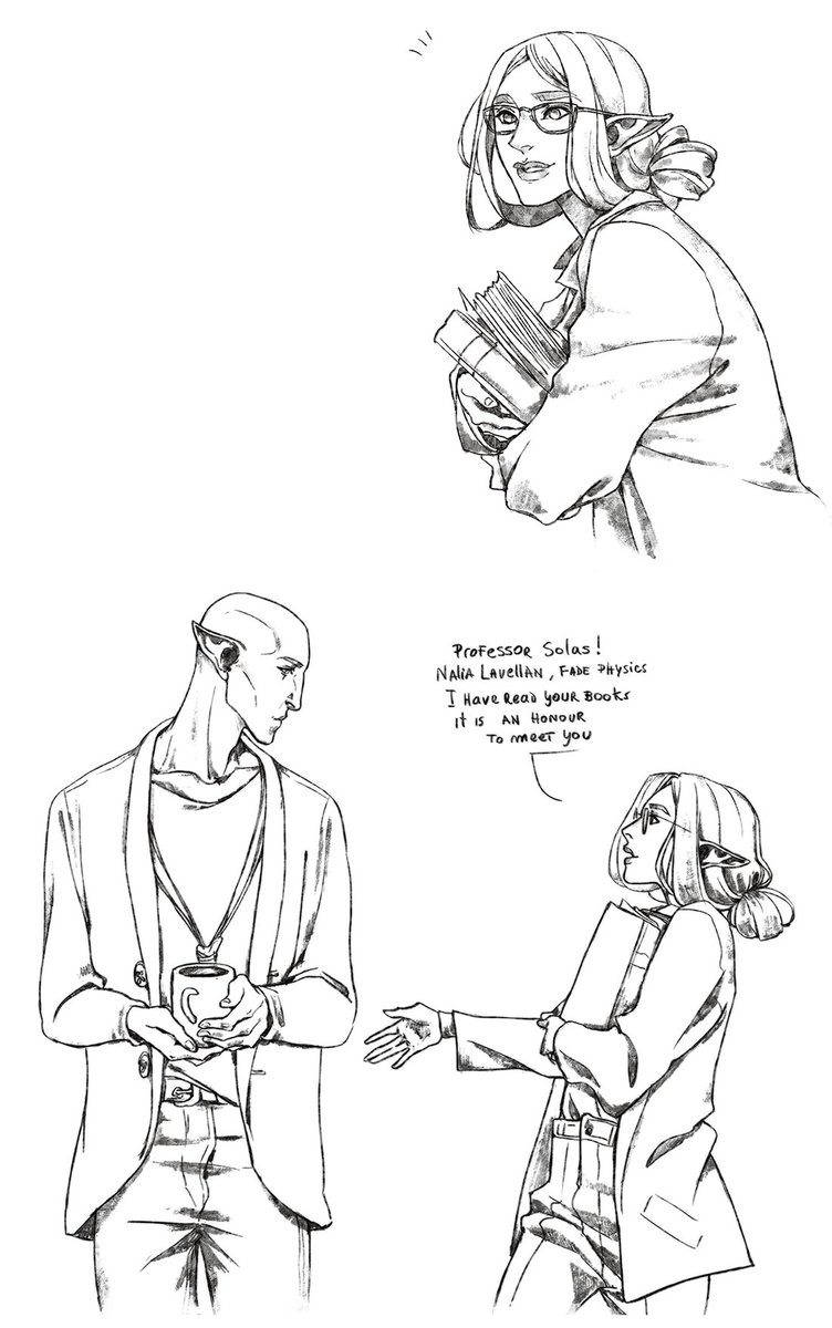 Elvhen professors ? #dragonage #dragonageinquisition #solavellan #solas #lavellan 