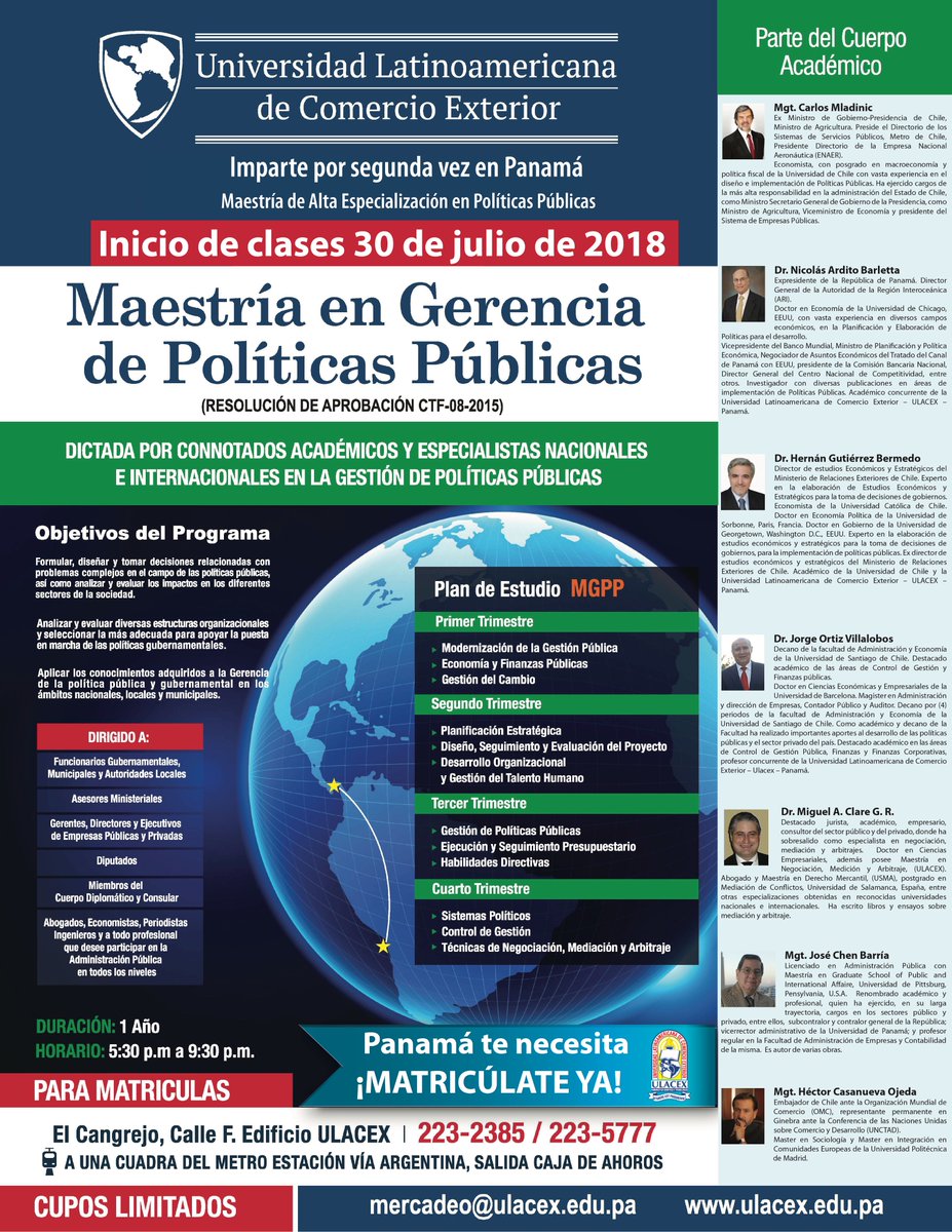 EvaMontilla2's tweet photo. Para quienes aspiran a laborar en el sector público, esta es la maestría que les conviene. https://t.co/5IWoOssQys