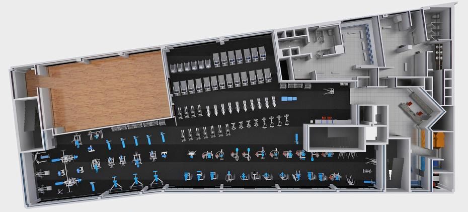 Plans are moving forward for the gym. The location has been bought and the main structure is up, now it's just time to decide the layout of the place. Narrowed it down to these 2.