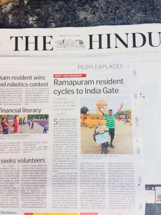 feartheroutine's tweet photo. Thank you The Hindu for publishing Fear the routine story in today’s newspaper.
It’s a privilege and honour to be mentioned in such a prestigious newspaper.
#TheHindu #Chennai #FearTheRoutine #Story https://t.co/rKEyi5GmGB