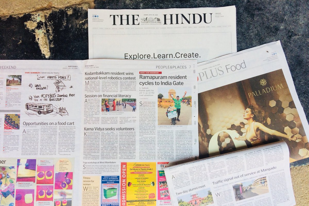 feartheroutine's tweet photo. Thank you The Hindu for publishing Fear the routine story in today’s newspaper.
It’s a privilege and honour to be mentioned in such a prestigious newspaper.
#TheHindu #Chennai #FearTheRoutine #Story https://t.co/rKEyi5GmGB