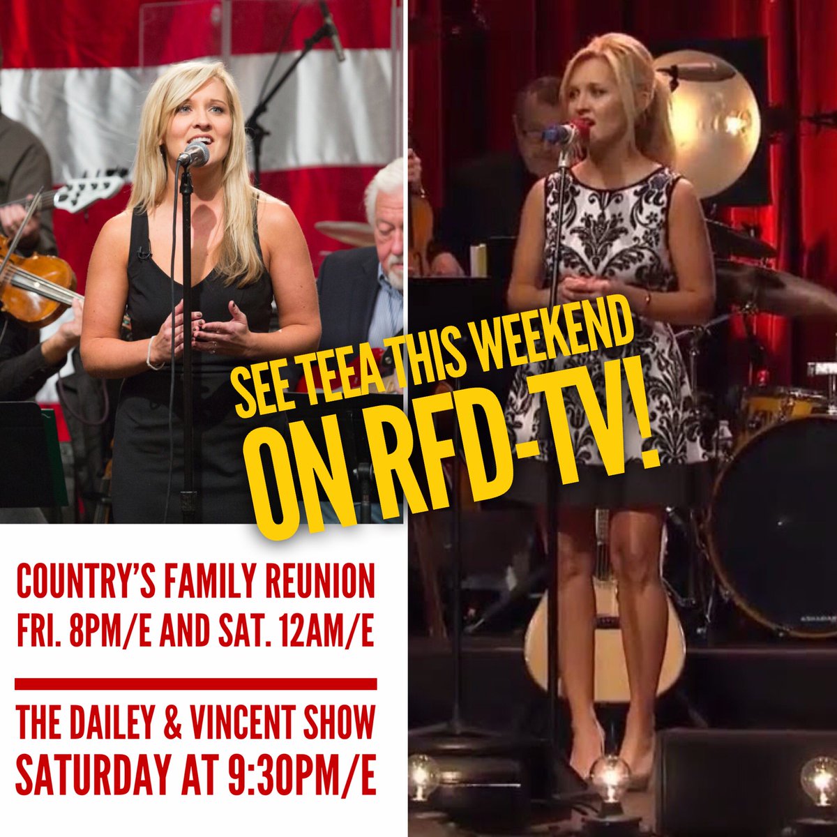 It’s a BIG weekend on <a href="/OfficialRFDTV/">RFD-TV</a>!!  I’ll be featured on Country's Family Reunion and The <a href="/DaileyVincent/">Dailey & Vincent</a> Show!  Share this with your friends and let me know you’re watching!  #SupportTraditionalCountry
<a href="/CountryRoadTV/">Country Road TV</a> <a href="/countryrebel/"></a>