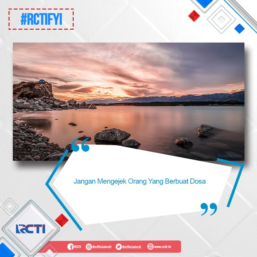 OfficialRCTI's tweet photo. "Setiap maksiat yang dijelek-jelekkan pada saudaramu, maka itu akan kembali padamu. Maksudnya, engkau bisa dipastikan melakukan dosa tersebut." - (Ibnul Qayyim)
#RCTIFYI #JumatBerkah https://t.co/L37QWUGs8X