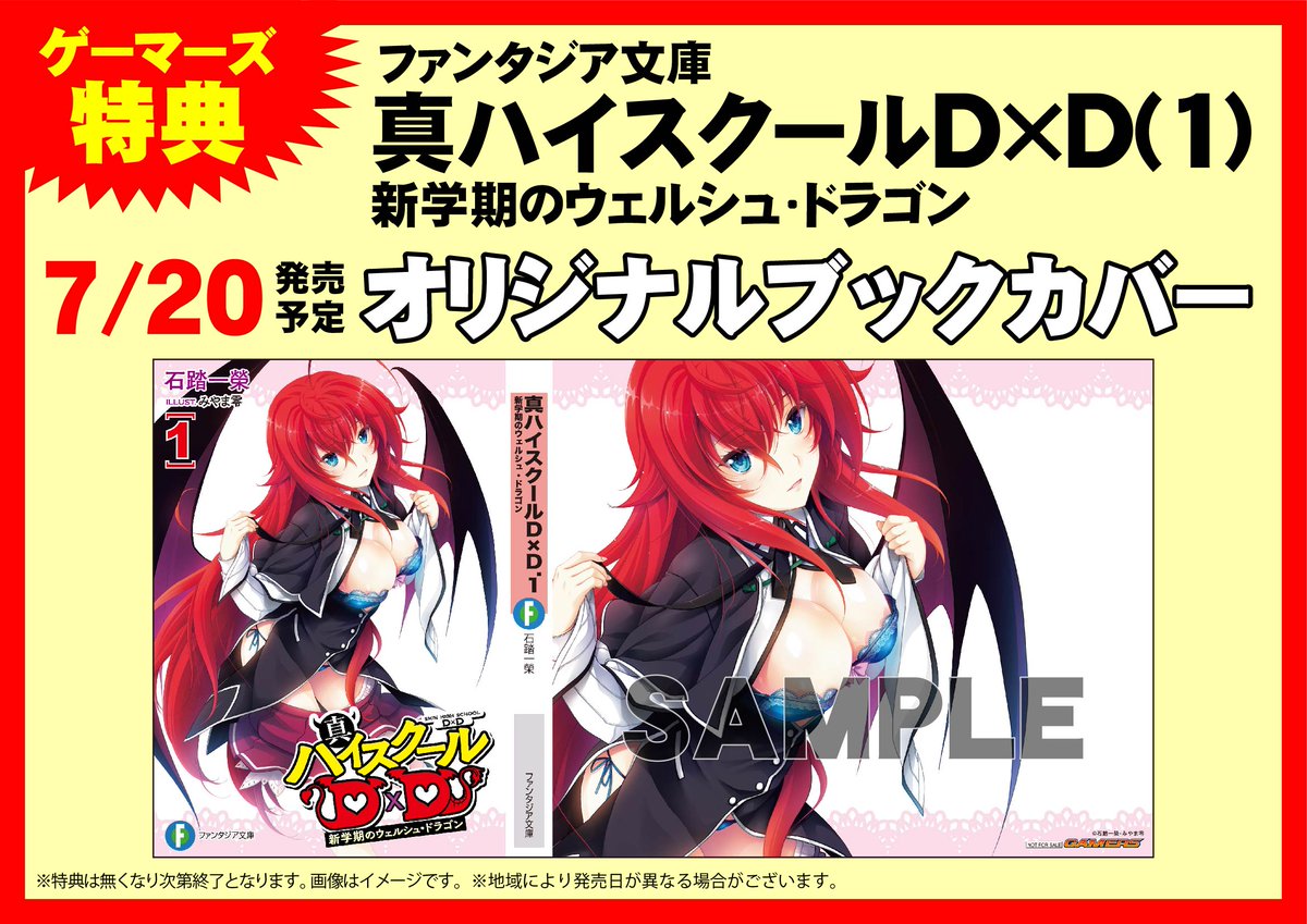 ゲーマーズなんば店 Vgdスタートデッキ発売中 در توییتر 書籍 ファンタジア文庫 真ハイスクールd D 1 発売です ゲーマーズ特典 オリジナルブックカバー が付属 ハイスクールdxd ファンタジア文庫