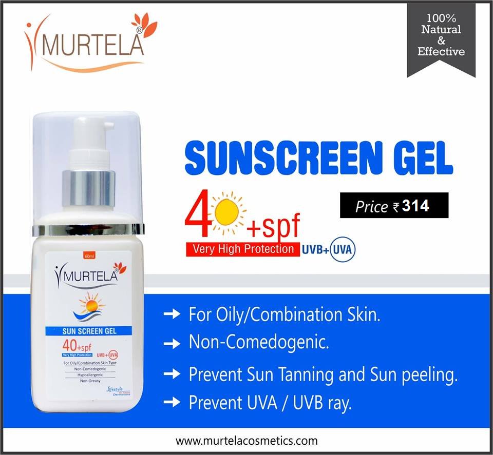 Murtela Sunscreen gel not only prevents your skin from UV rays but also from tanning. Suitable for every type of skin.
Available at Murtela Cosmetics.

To buy visit - goo.gl/WFcOEf

#sunscreengel #bestsunscreen #skincare