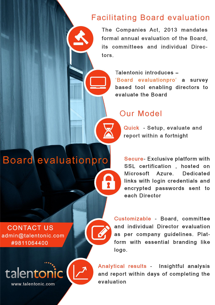 TalentonicHR's tweet photo. Talentonic HR Solutions Private Limited . Introduces its new product for Board Evaluation. Simple. Discreet.
https://t.co/AdnaggTUMI https://t.co/htekz6PU4T